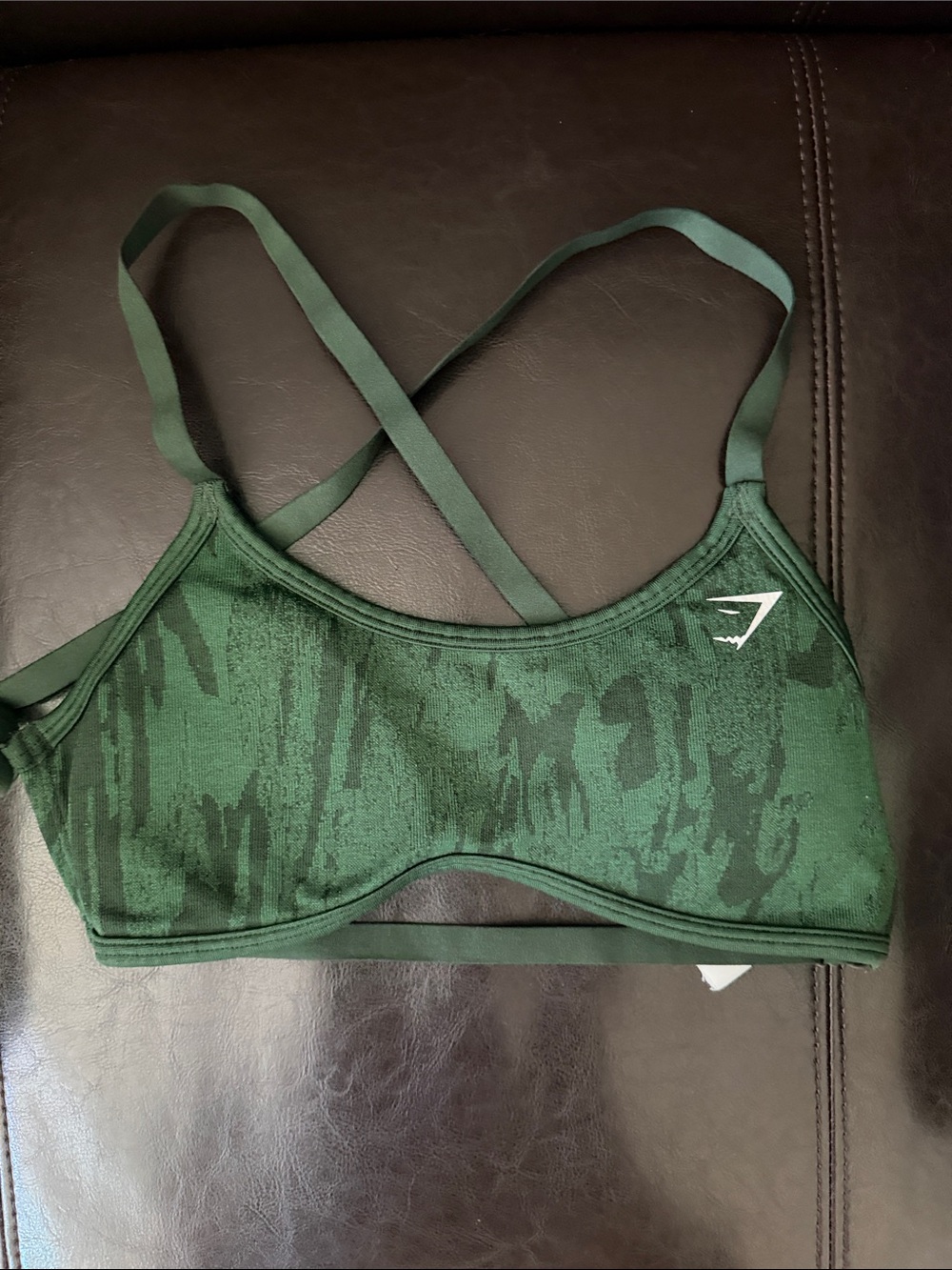 Gymshark Adapt Camo Cross back Strappy Sports Bra- Size XS